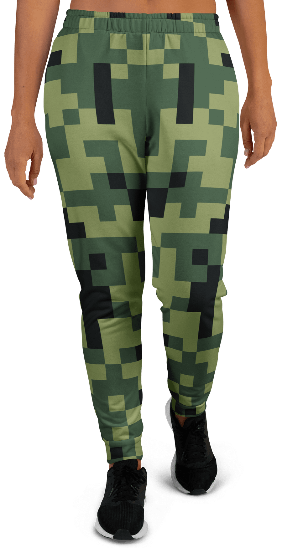Military Green Camouflage Pixels Camo Pattern Women's Joggers product image (4)
