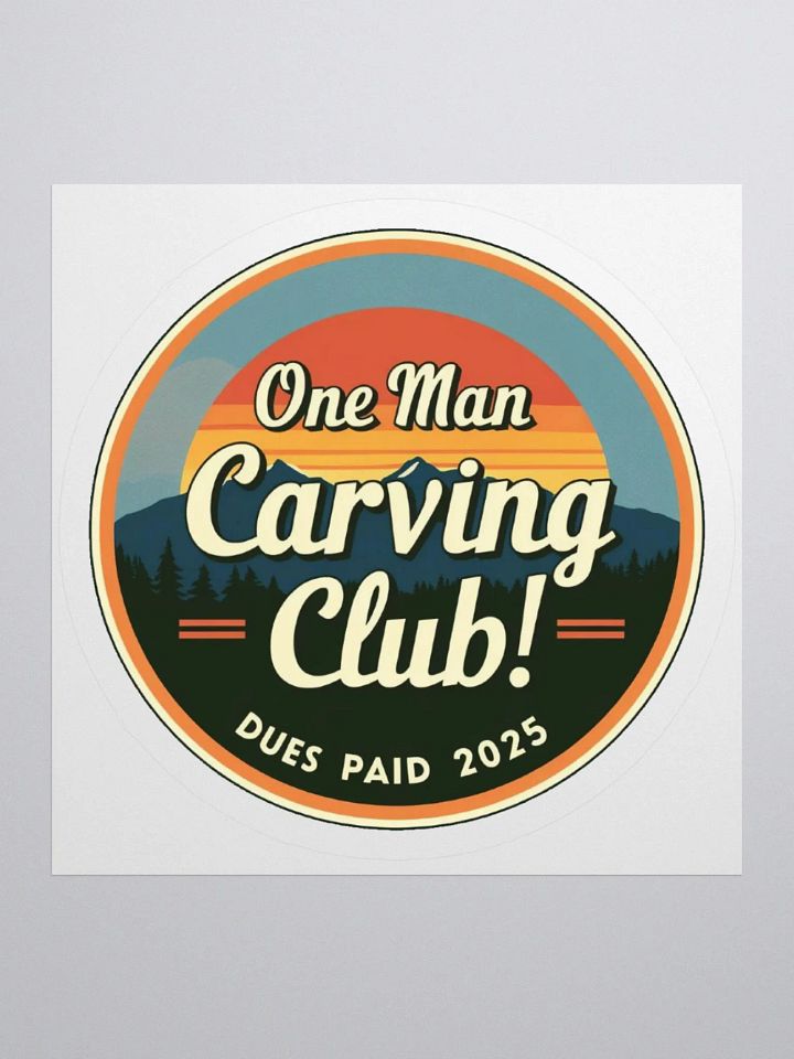 One Man Carving Club Sticker product image (1)