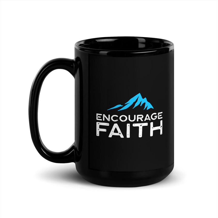Encourage Faith Black Glossy Mug product image (8)