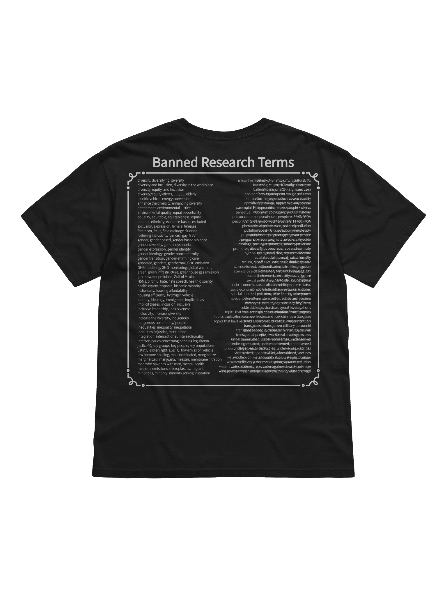 (AMA) Banned Research Terms t-shirt product image (18)