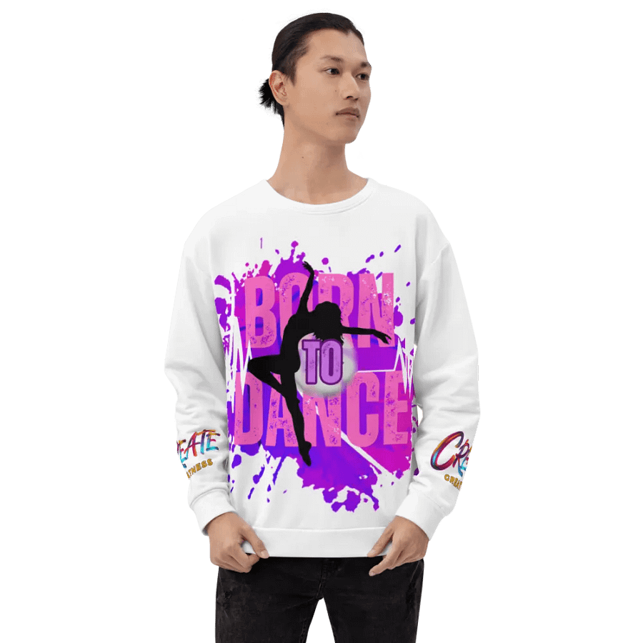 Born to Dance Her Silhouette Vibrant Visionary All-Over Print Sweatshirt product image (7)