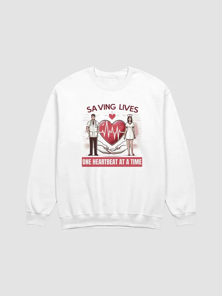 Saving Lives: Heartbeat Heroes Crewneck Sweatshirt product image (2)