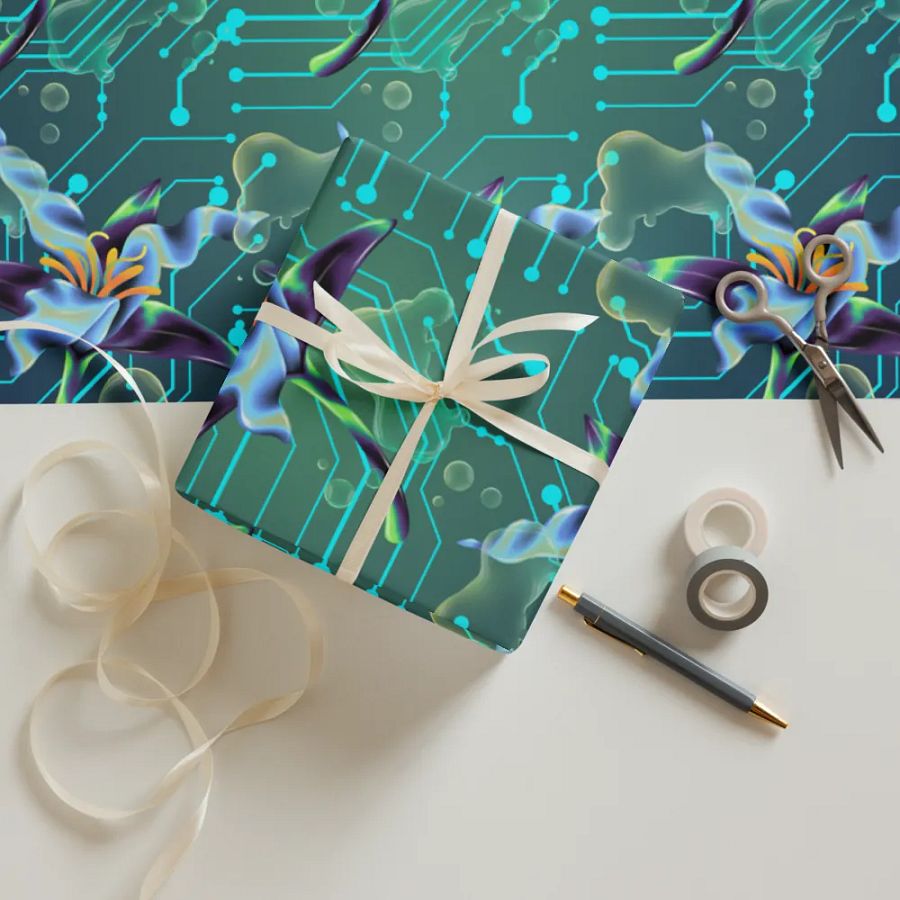 Stylish meta design wrapping paper product image (12)
