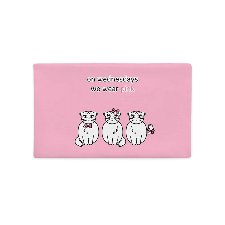 Pink Wednesdays Manul Ver. 2 - Pillow Case product image (2)
