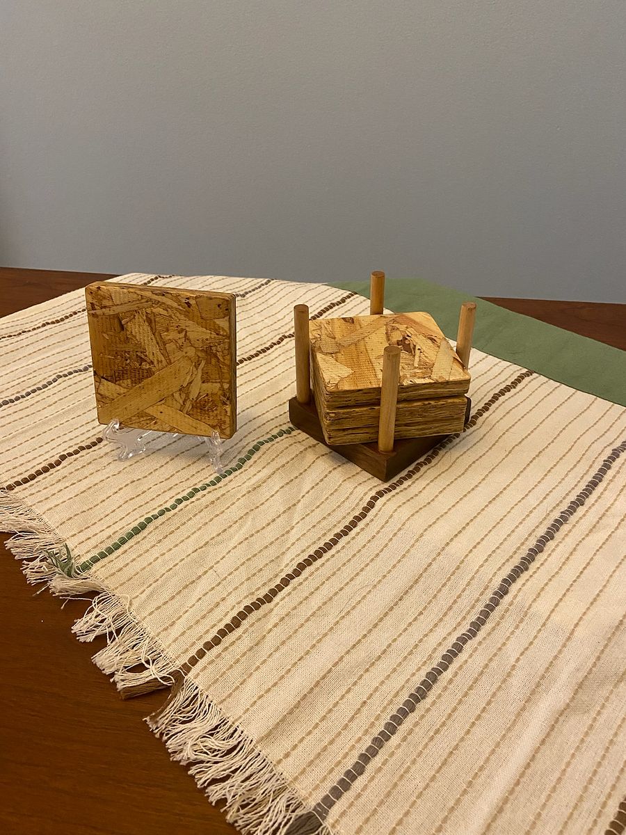 OSB Plywood Coasters with Base - v1 product image (2)
