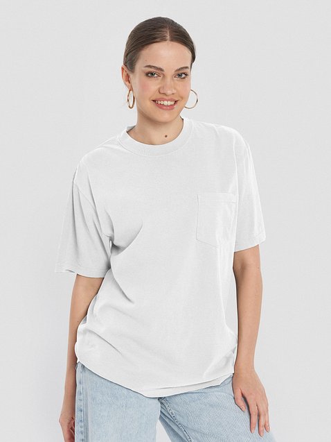 Photo showing Unisex Garment-Dyed Pocket T-Shirt