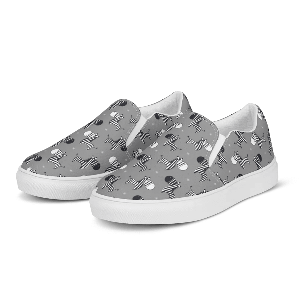 Kawaii Mystique Zebra Canvas Slip-Ons product image (6)