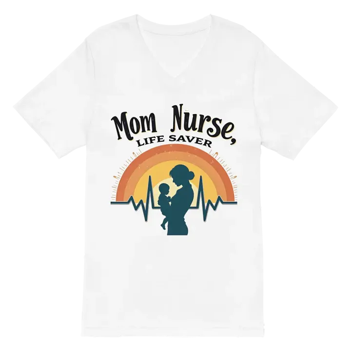 Rainbow Mom Nurse V-Neck Tee product image (2)