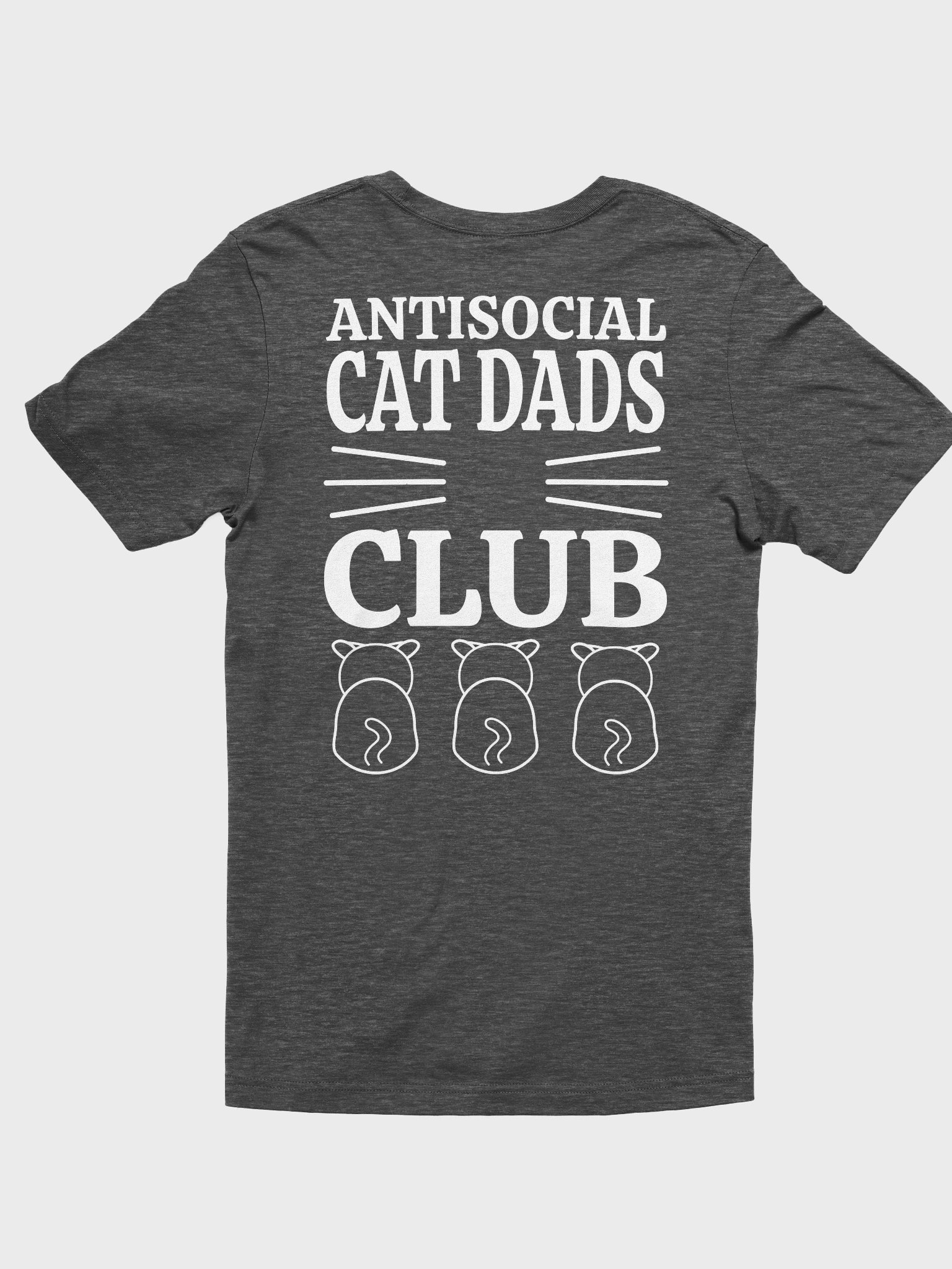 Antisocial Cat Dads Club 3 (Back Print) - Unisex Adult Super Soft Lightweight T-shirt product image (1)