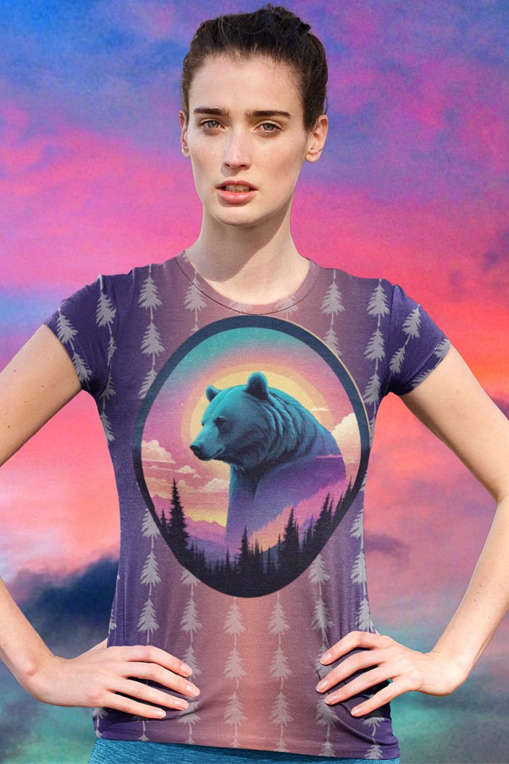 Bear Outdoors All Over Print T-shirt product image (1)