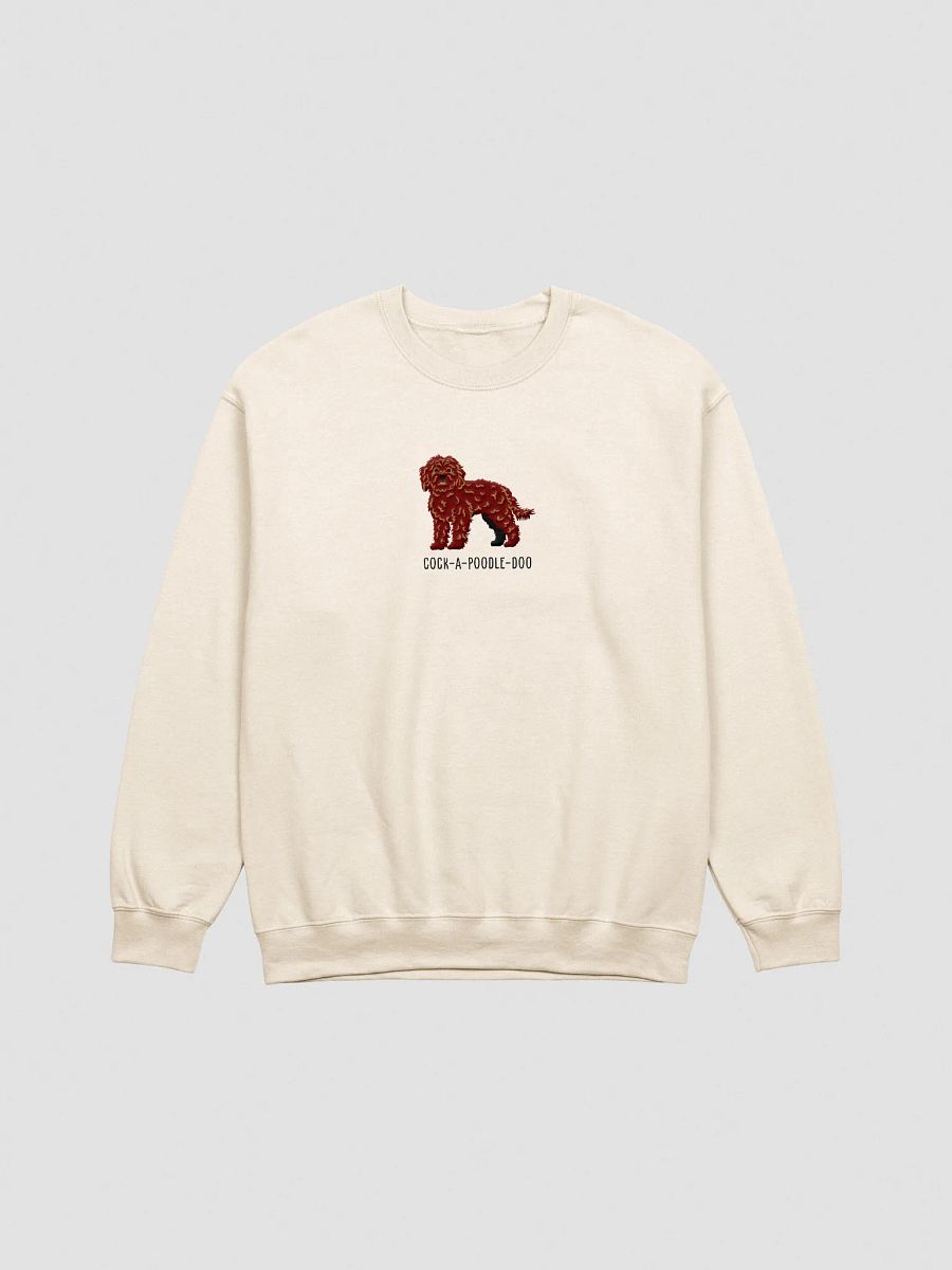 Cock-A-Poodle-Doo Sweatshirt (Embroidered) of a Cockapoo(Chocolate) product image (13)