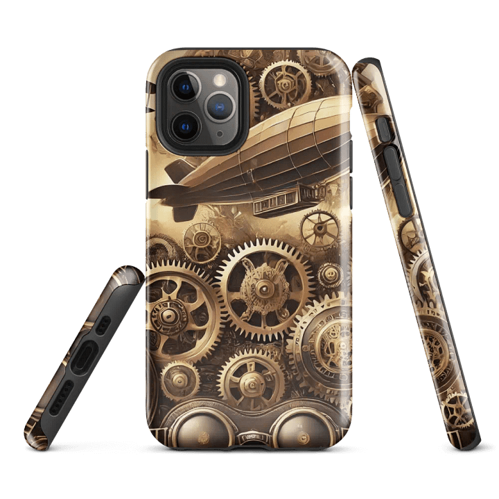 Steampunk Airship iPhone Tough Case - Vintage Industrial Design product image (2)