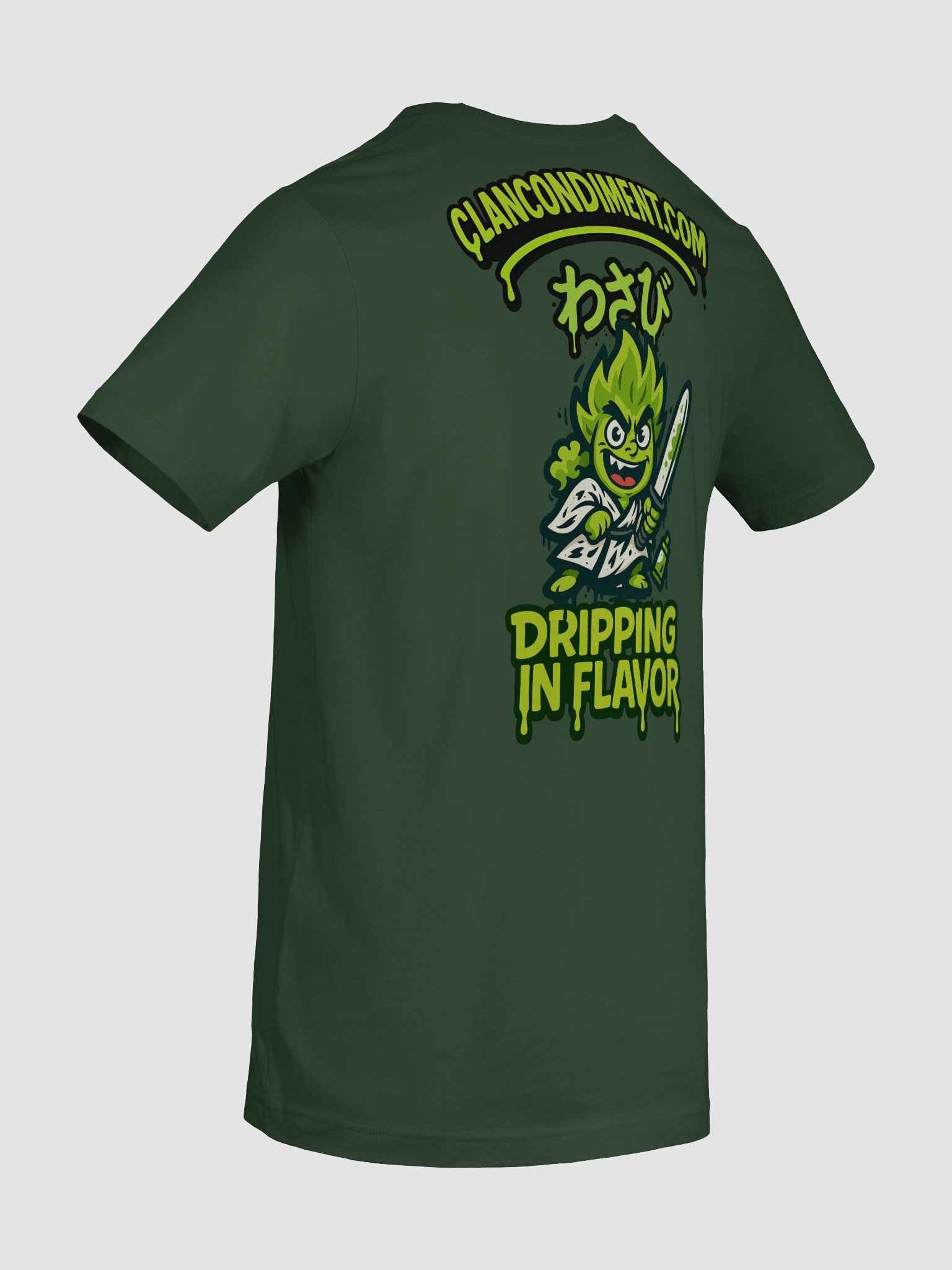 Wasabi Warrior Chibi Tee | Front Crest + Full Back Print product image (8)