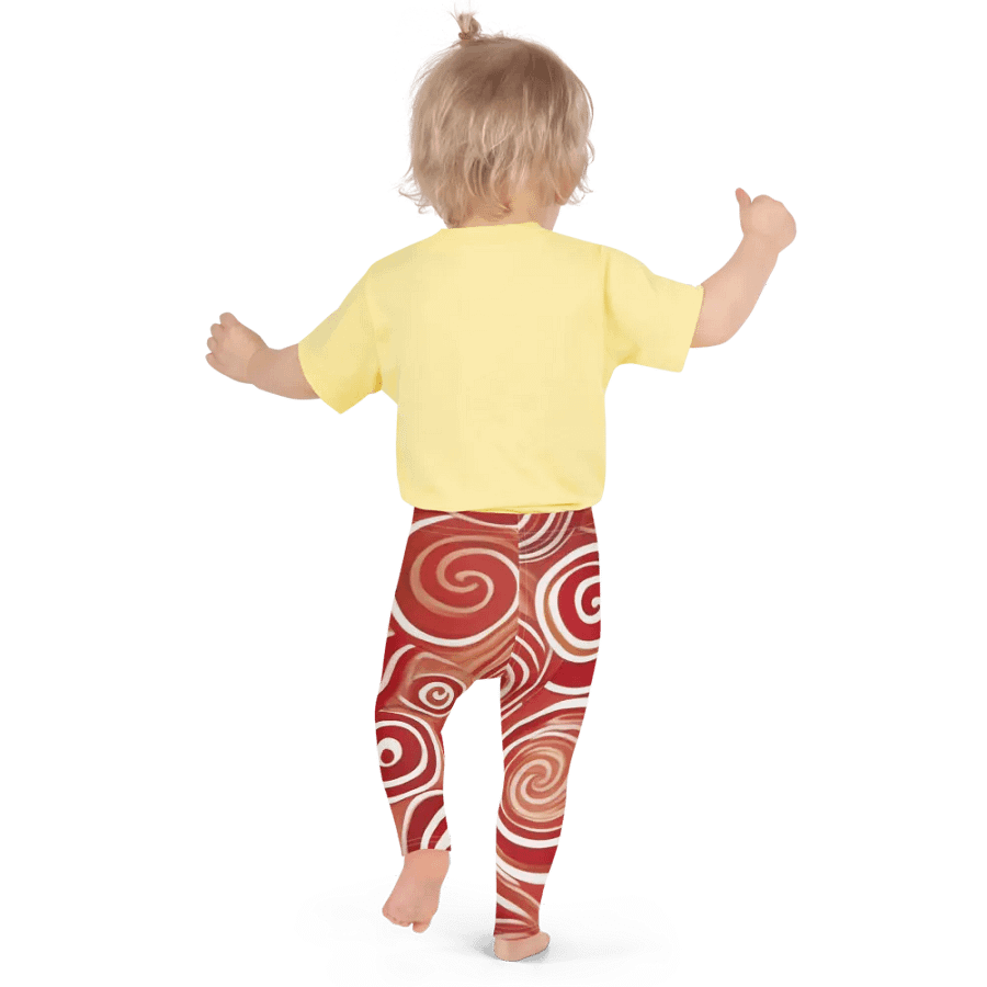 Funky Cherry Swirls Liquid Tie-Dye Kid's and Toddler's Leggings product image (7)