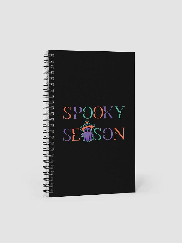 Spooky Season Sombrero Ghost Colorful Dotted Spiral Notebook product image (1)