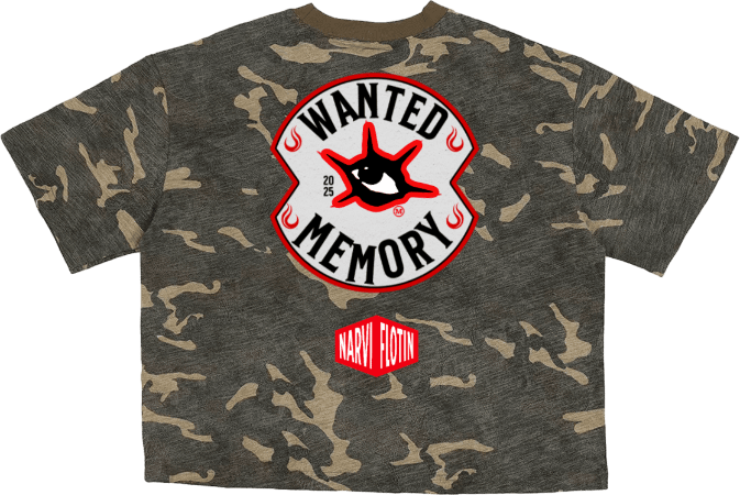 WANTED MEMORY®/NARVI FLOTIN® CAMO CROPPED T SHIRT 007 product image (2)