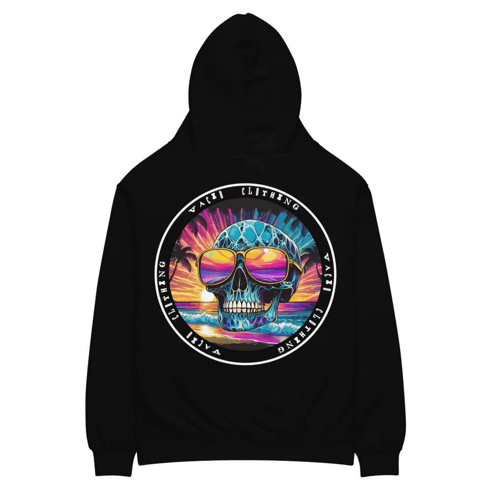 VACIO Sunset Skull Premium Relaxed Fit Hoodie product image (4)