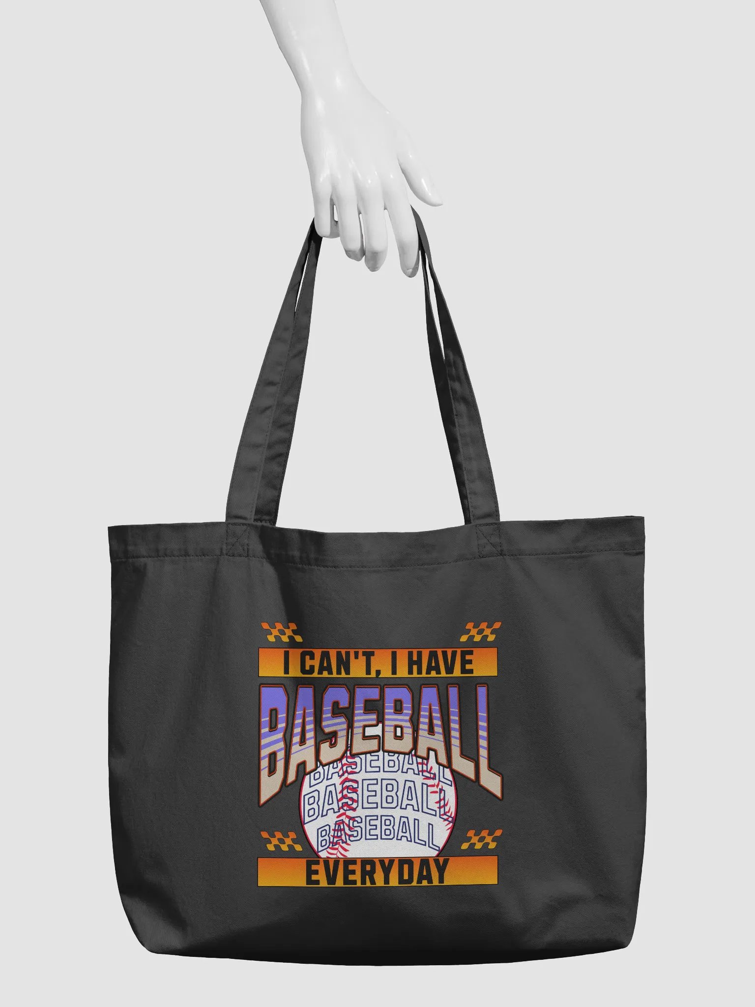 I Cant I Have Baseball Everyday Passion Organic Tote product image (3)