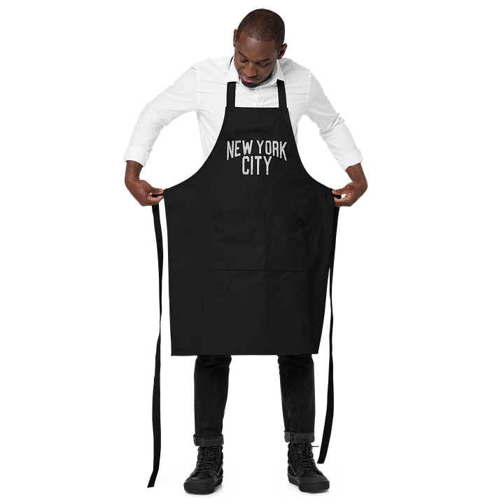 New York City Cotton Twill Apron (White Text) product image (2)