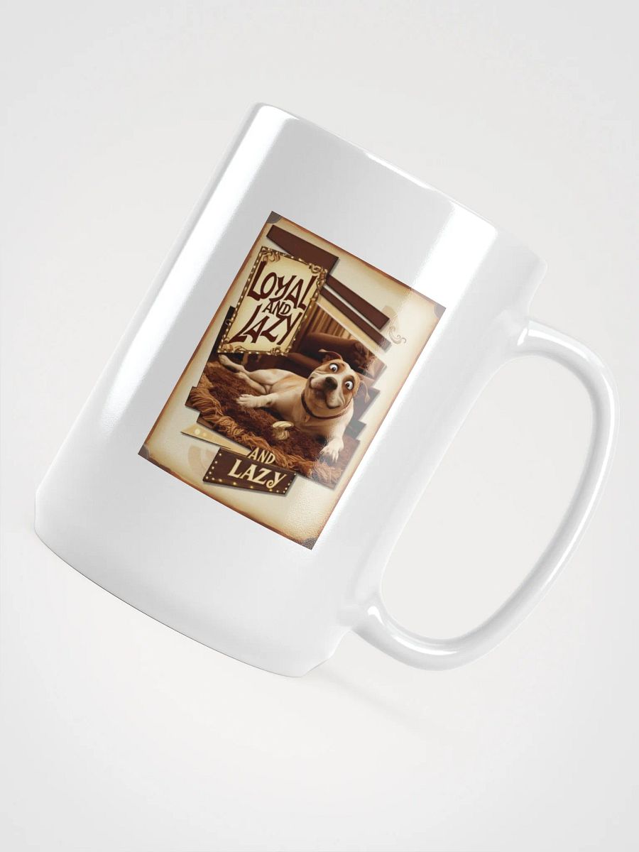 Loyal and Lazy Dog White Glossy Mug product image (5)