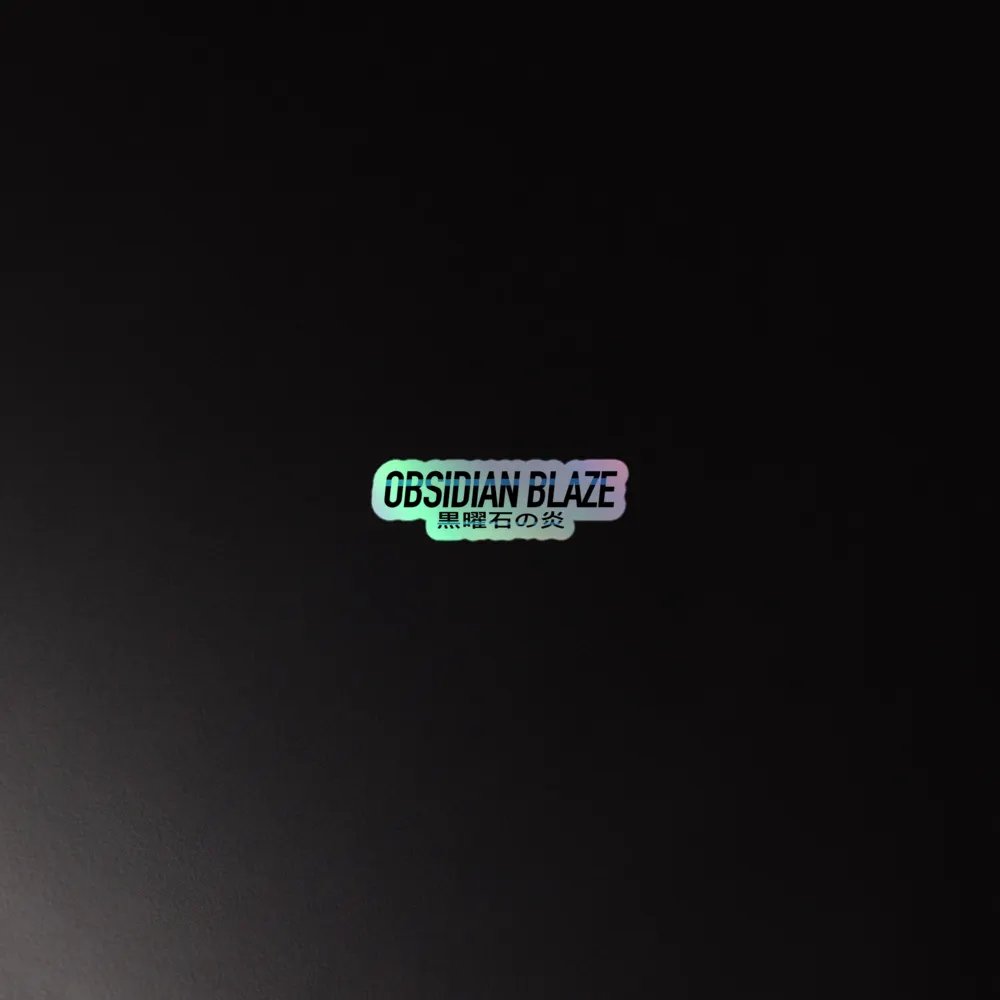 Obsidian Blaze Logo Holo Sticker product image (4)