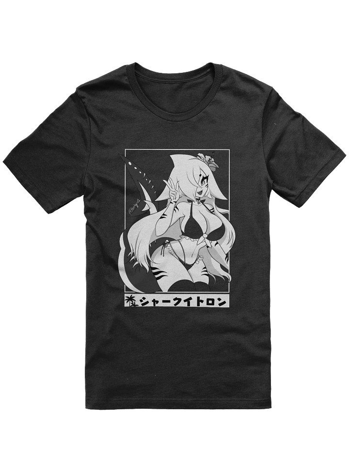 Sharky T-Shirt (Black, Minimal Pattern) product image (1)