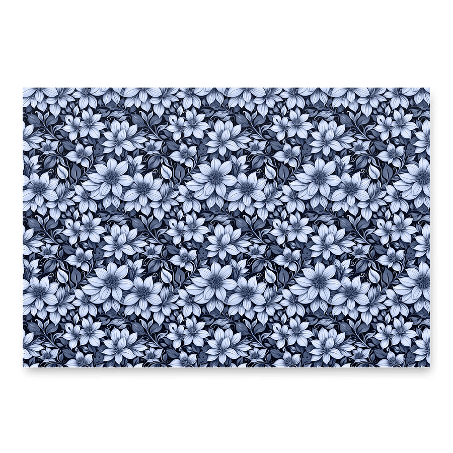 Indigo Flowers Paper Sheet product image (1)