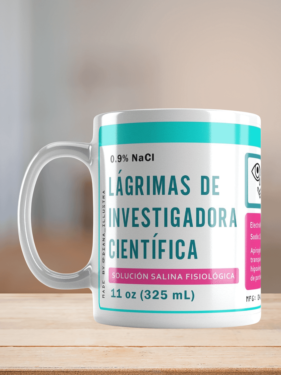 "Lágrimas de investigadora científica" (SPANISH) Ceramic mug product image (7)