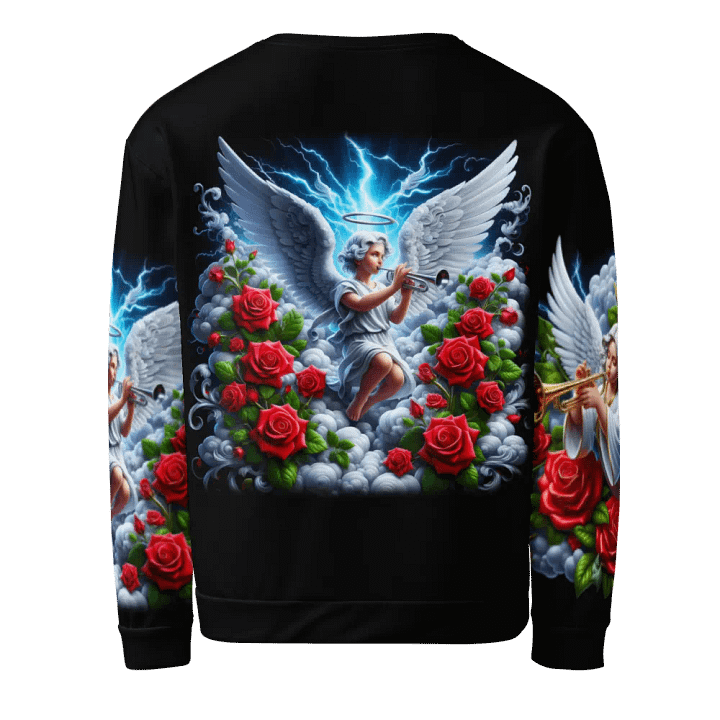 Angels making Music with a Trumpet - All-Over Unisex Sweatshirt #35 product image (2)
