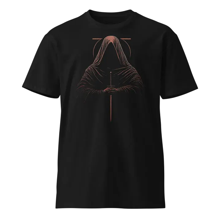 Hooded Wraith Holding Dagger + AS Colour Unisex Premium T-Shirt product image (1)