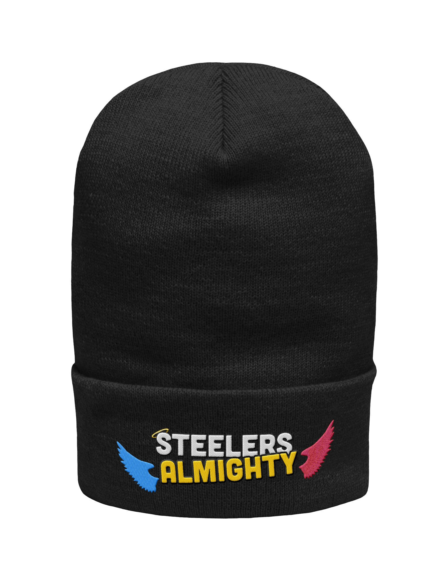 ALMIGHTY Cuffed Beanie (White/MC Logo) product image (2)