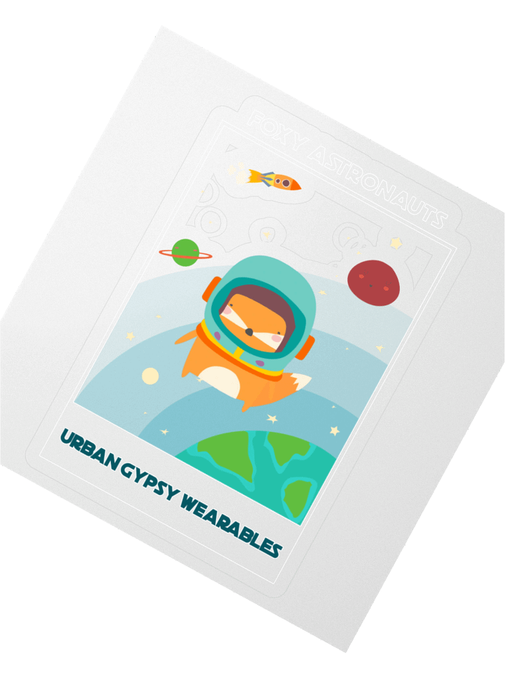Cosmic Fox Astronaut Kiss Cut Stickers product image (2)