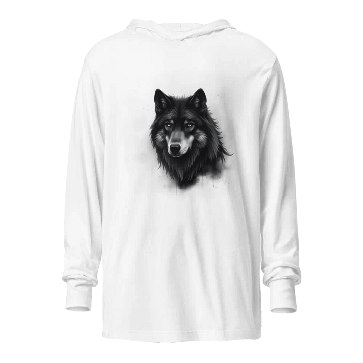 Intense Wolf Hooded Long Sleeve Tee product image (1)