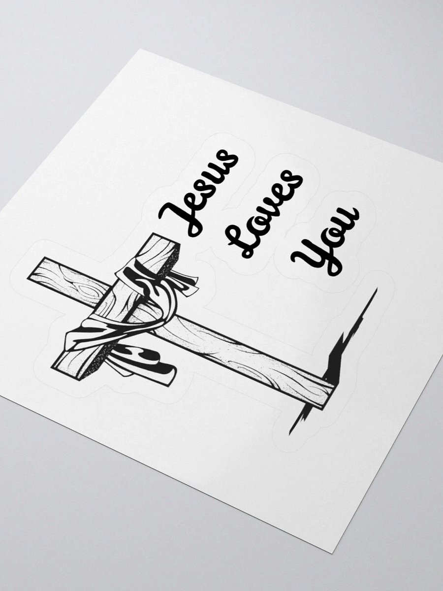 Jesus Loves You Cross Sticker product image (8)