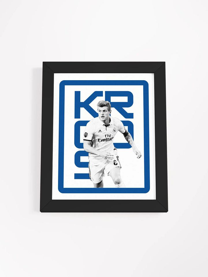 Toni Kroos BW Real Madrid Name Art Framed Print product image (2)