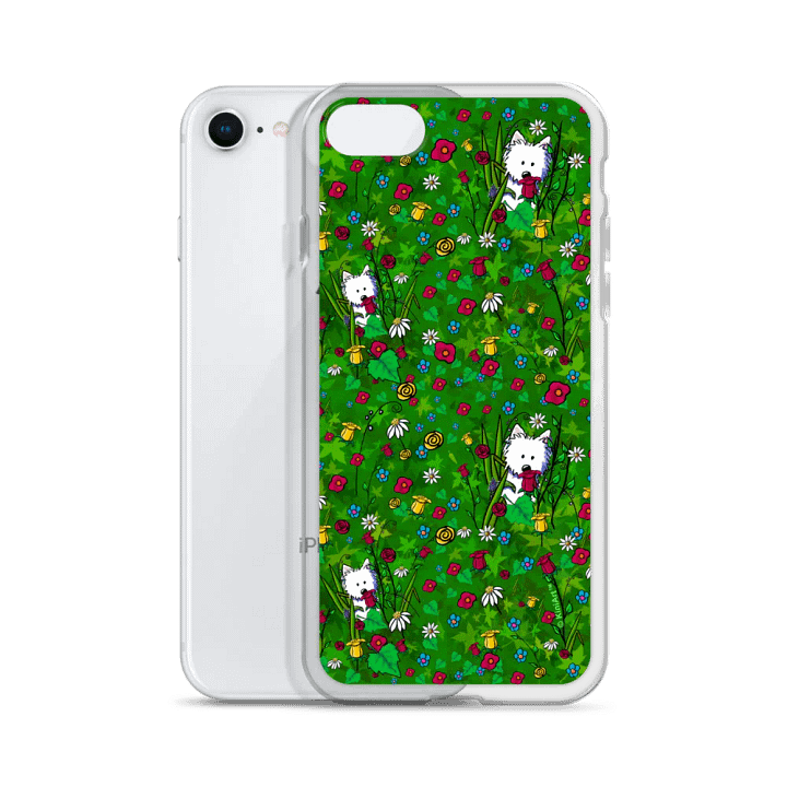 Westie Garden Helpers Clear iPhone Case product image (2)