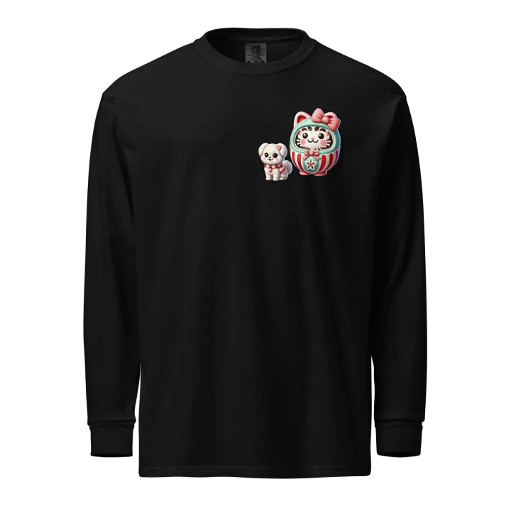 Unisex Daruma and Pet Long Sleeve Shirt product image (1)