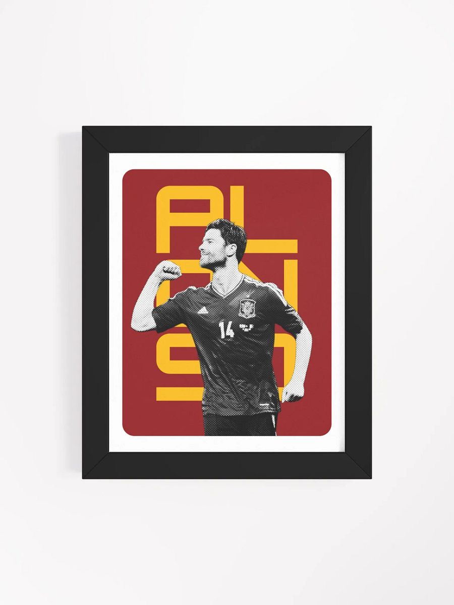 Xabi Alonso BW Spain Name Art Framed Print product image (3)