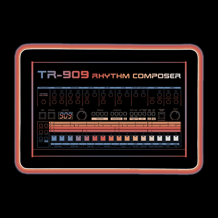 909 Desk Mat - Roland TR-909 Rhythm Composer (Vintage Drum Machine) product image (1)