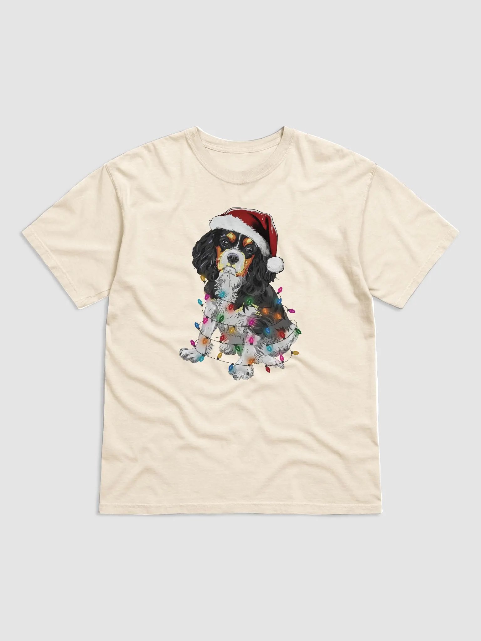 Funny Cavalier King Charles Spaniel(Tricolor) Christmas T-Shirt for Cavalier Spaniel Paw-rents product image (19)