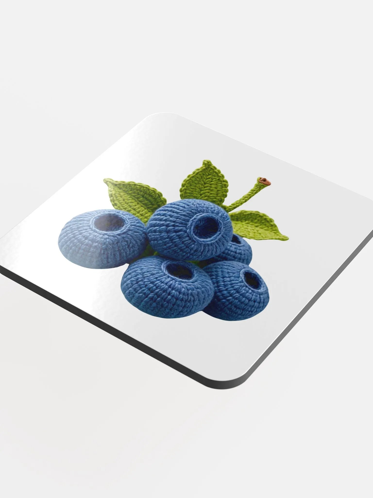 CozyAvocado Glossed Cork Coaster Blueberries #1 product image (4)