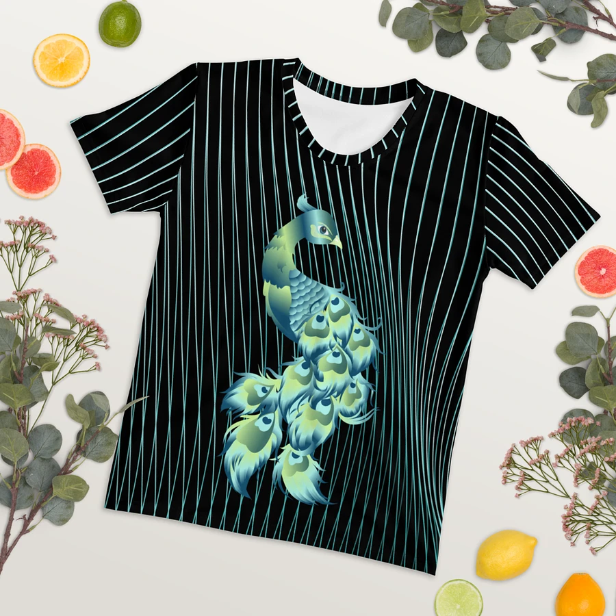 Pretty Peacock All Over Print T-shirt product image (7)