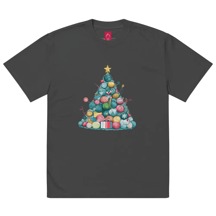 Yarn Christmas Tree Oversized T-Shirt product image (5)