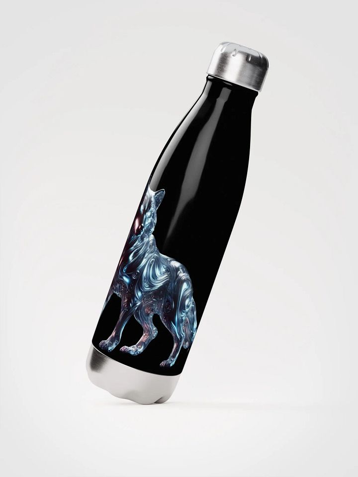 Liquid Metal Wolf #1 Stainless Steel Water Bottle product image (2)