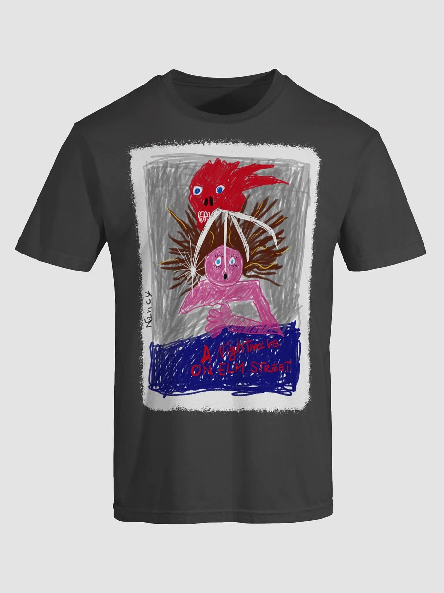 🛌 “A Nightmare on Elm Street” – Dreams Intruder Horror Crayon Unisex Tee 😱🛌 product image (9)