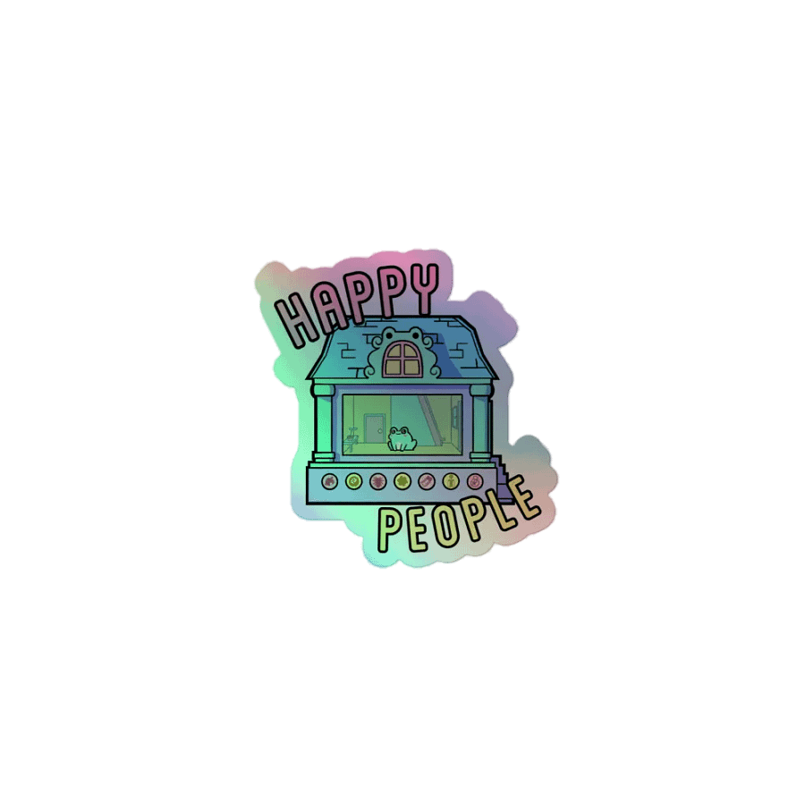 'Pixel Frogs' Holographic Sticker product image (1)