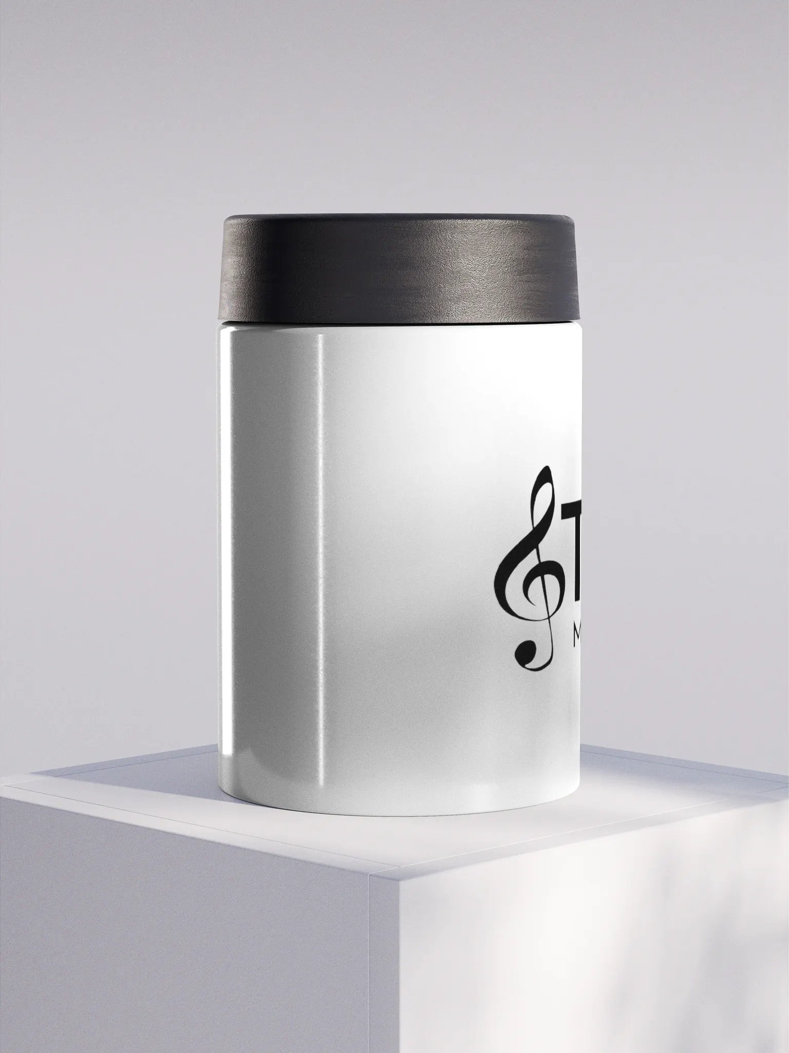 TDS Music Stainless Steel Koozie - White, Dishwasher-Safe, Fits 12 oz Cans product image (1)