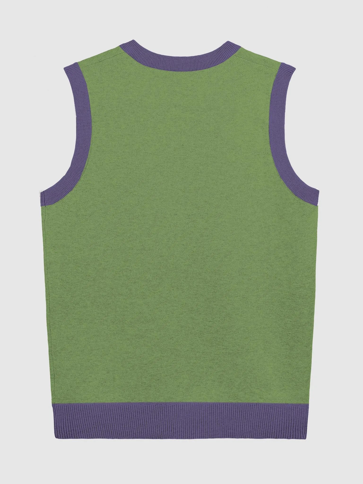 Bubbly and a B*tch (lg. lined design, violet+blue+green) knitwear vest product image (6)