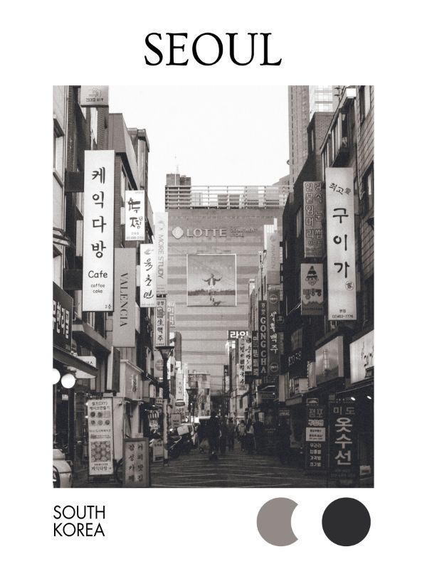 Streets of Seoul I - Black & White / Digital product image (1)