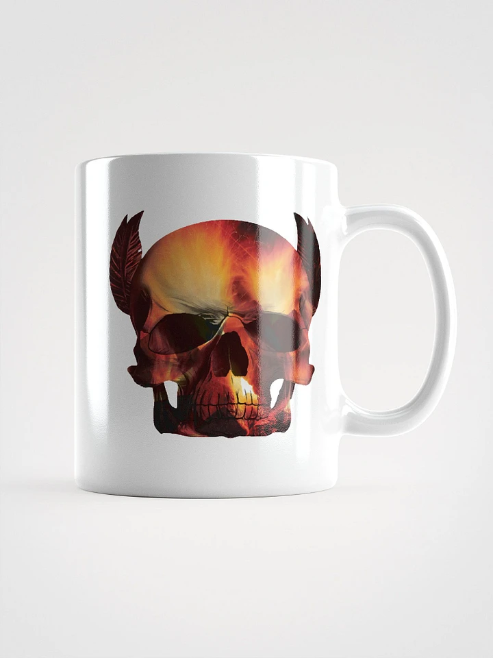 Skull with Fire Inside Skull, skulls, skull art design, skeleton, skull and bones, scary, skull tattoo, artistic skull, human skull, dark skull, bones, Halloween product image (1)